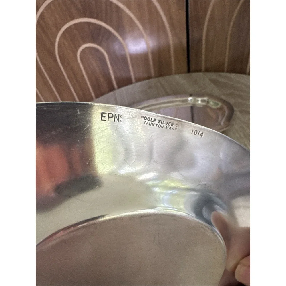 Set Of Two Silver Plated Dishes Trays